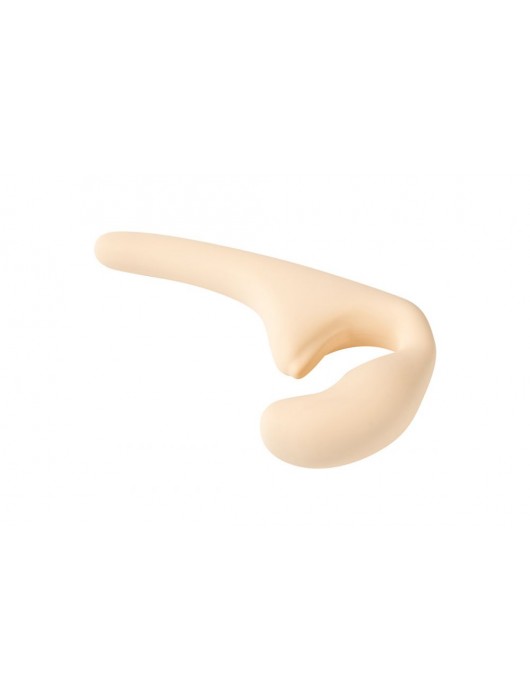 Бежевый безремневой страпон Seduction - 20,5 см. - Lola Games - купить с доставкой в Туле