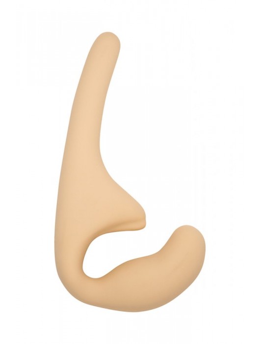 Бежевый безремневой страпон Seduction - 20,5 см. - Lola Games - купить с доставкой в Туле