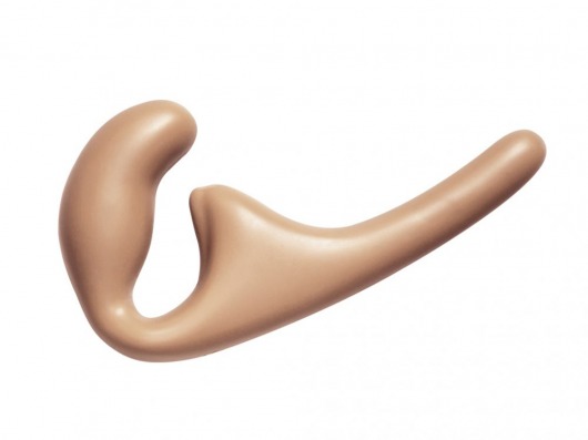 Бежевый безремневой страпон Seduction - 20,5 см. - Lola Games - купить с доставкой в Туле
