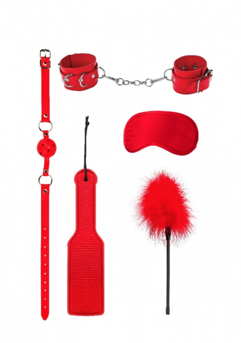Красный игровой набор БДСМ Introductory Bondage Kit №4 - Shots Media BV - купить с доставкой в Туле