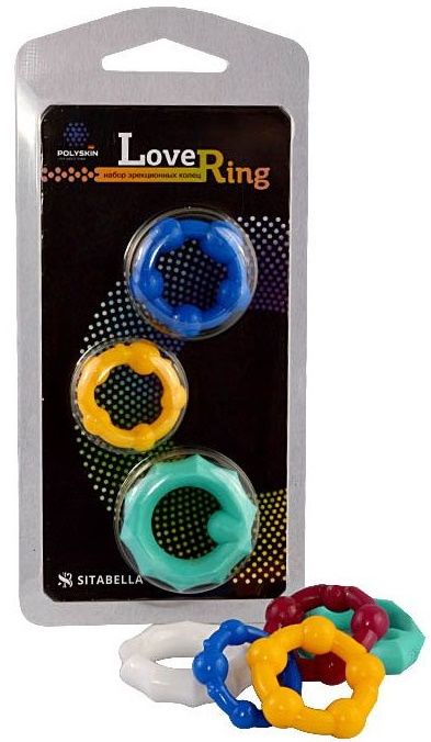 Набор из 3 цветных эрекционных колец Love Ring - Sitabella - в Туле купить с доставкой