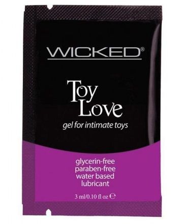 Лубрикант на водной основе для использования с игрушками WICKED Toy Love - 3 мл. - Wicked - купить с доставкой в Туле