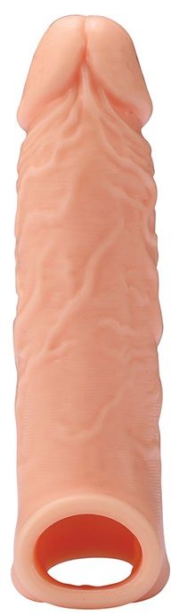 Телесная насадка EXTENDER WITH BALL STRAP 6.5 - 17 см. - Dream Toys - в Туле купить с доставкой