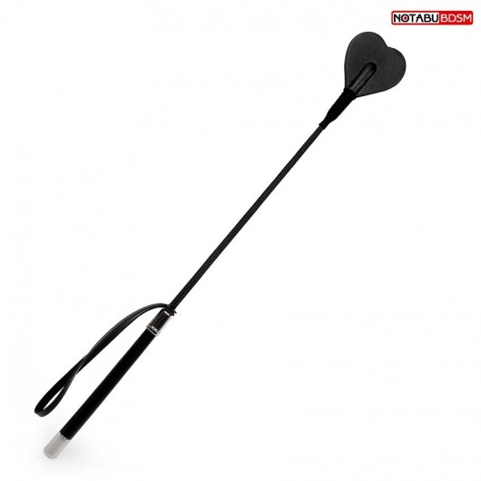 Черный стек с наконечником-сердечком - 54 см. - Notabu - купить с доставкой в Туле