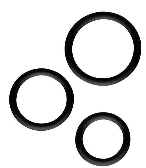 Набор из 3 эрекционных колец SILICONE COCKRINGS - Dream Toys - в Туле купить с доставкой
