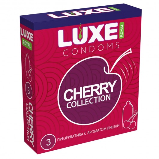 Презервативы с ароматом вишни LUXE Royal Cherry Collection - 3 шт. - Luxe - купить с доставкой в Туле