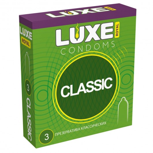 Гладкие презервативы LUXE Royal Classic - 3 шт. - Luxe - купить с доставкой в Туле