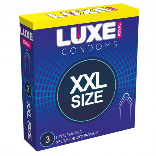 Презервативы увеличенного размера LUXE Royal XXL Size - 3 шт. - Luxe - купить с доставкой в Туле