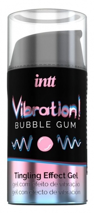 Жидкий интимный гель с эффектом вибрации Vibration! Bubble Gum - 15 мл. - INTT - купить с доставкой в Туле