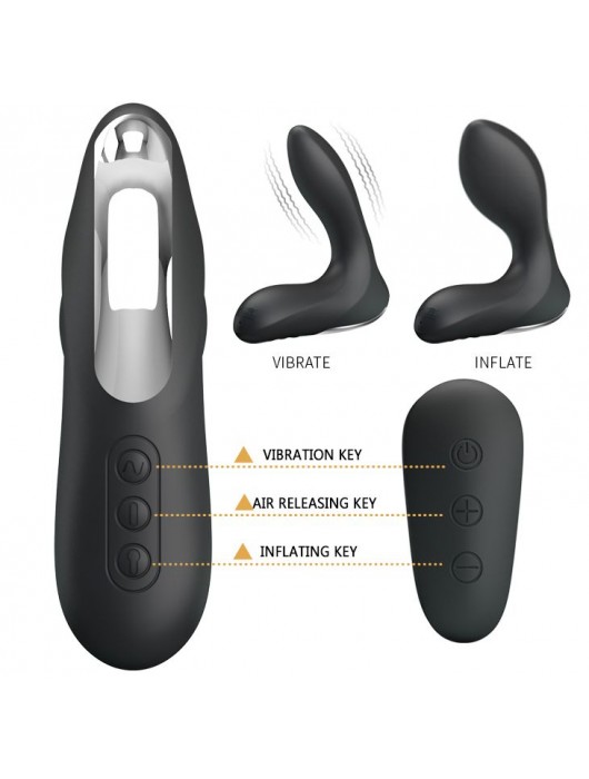 Массажер простаты Nasreddin с функцией расширения и пультом ДУ - 13,5 см. - Baile - в Туле купить с доставкой