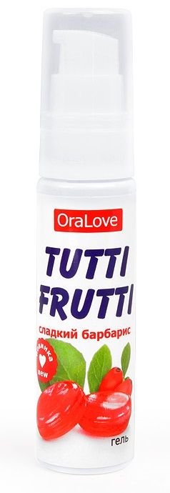 Гель-смазка Tutti-frutti со вкусом барбариса - 30 гр. - Биоритм - купить с доставкой в Туле