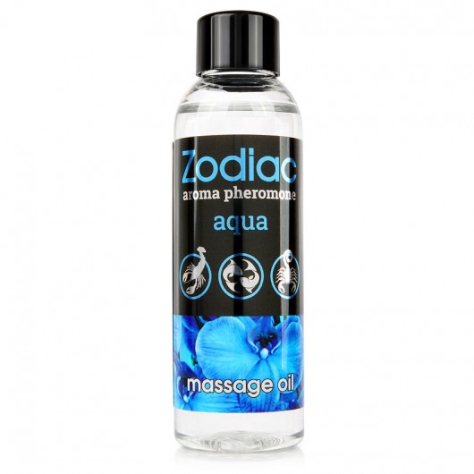 Массажное масло с феромонами ZODIAC Aqua - 75 мл. - Биоритм - купить с доставкой в Туле