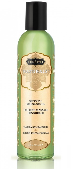 Массажное масло Naturals Vanilla Sandalwood с ароматом ванили и сандала - 236 мл. - Kama Sutra - купить с доставкой в Туле