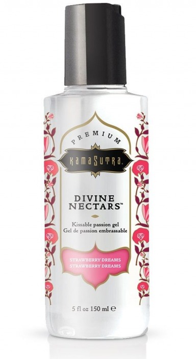 Гель-лубрикант на водной основе Divine Nectars Strawberry Dream с ароматом клубники - 150 мл. - Kama Sutra - купить с доставкой в Туле