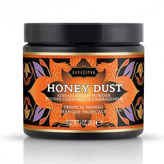 Пудра для тела Honey Dust Body Powder с ароматом манго - 170 гр. - Kama Sutra - купить с доставкой в Туле