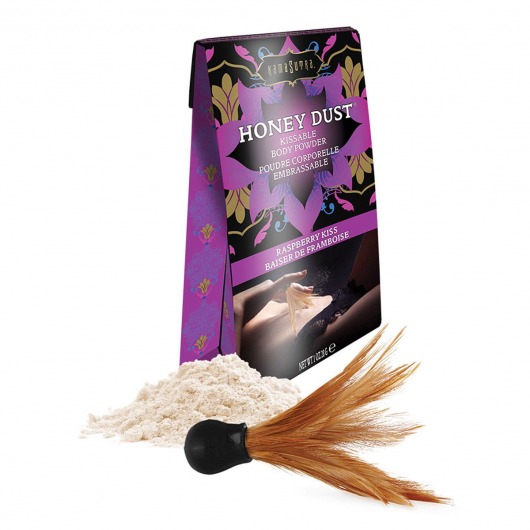 Пудра для тела Honey Dust Body Powder с ароматом малины - 28 гр. - Kama Sutra - купить с доставкой в Туле