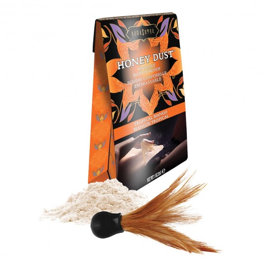Пудра для тела Honey Dust Body Powder с ароматом манго - 28 гр. - Kama Sutra - купить с доставкой в Туле