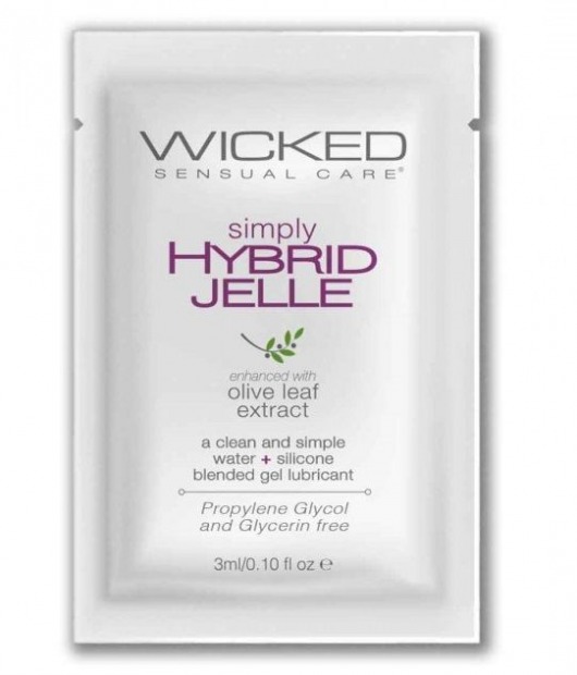 Гель-лубрикант на водно-силиконовой основе Simply Hybrid Jelle - 3 мл. - Wicked - купить с доставкой в Туле