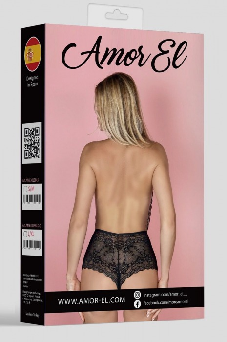 Кружевное боди с полностью открытой спинкой - Amor El купить с доставкой