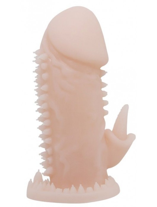 Телесная насадка на пенис со стимулятором клитора - 11,5 см. - Baile - в Туле купить с доставкой