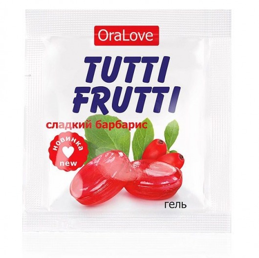 Гель-смазка Tutti-frutti со вкусом барбариса - 4 гр. - Биоритм - купить с доставкой в Туле