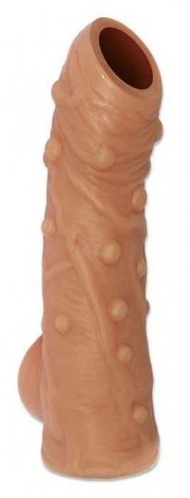 Телесная насадка с пупырышками и открытой головкой Nude Sleeve S - 10 см. - KOKOS - в Туле купить с доставкой