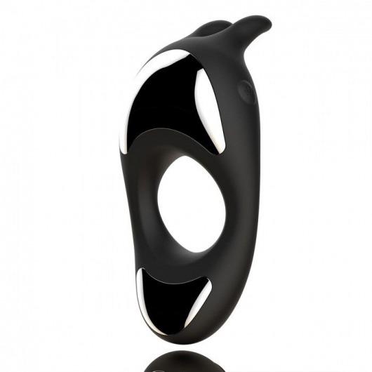 Черное эрекционное кольцо с двумя моторами Zeus Dual Vibe Cock Ring - FeelzToys - в Туле купить с доставкой