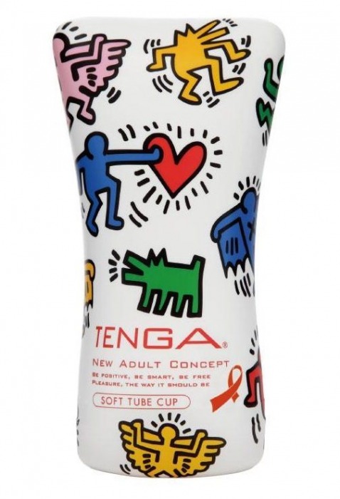 Мастурбатор-туба Keith Haring Soft Tube CUP - Tenga - в Туле купить с доставкой