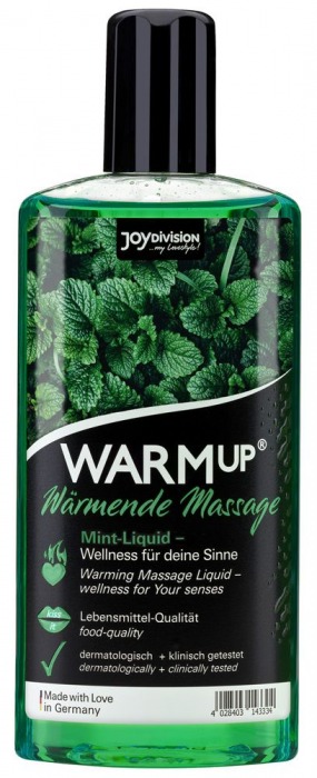 Массажное масло WARMup Mint с ароматом мяты - 150 мл. - Joy Division - купить с доставкой в Туле