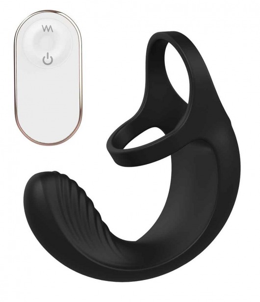 Черный анальный стимулятор с эрекционными кольцами Remote Couple Teaser - Dream Toys - в Туле купить с доставкой