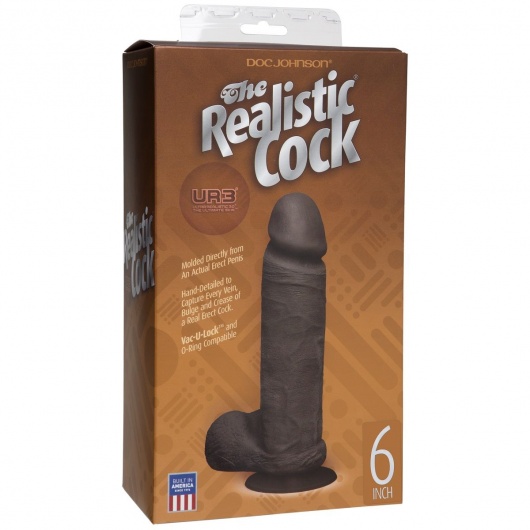 Реалистичный фаллоимитатор The Realistic Cock ULTRASKYN 6” - 17,3 см. - Doc Johnson