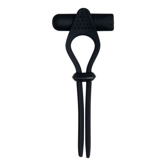 Черное эрекционное лассо с вибропулей Black Tie Affair - Zero Tolerance - в Туле купить с доставкой