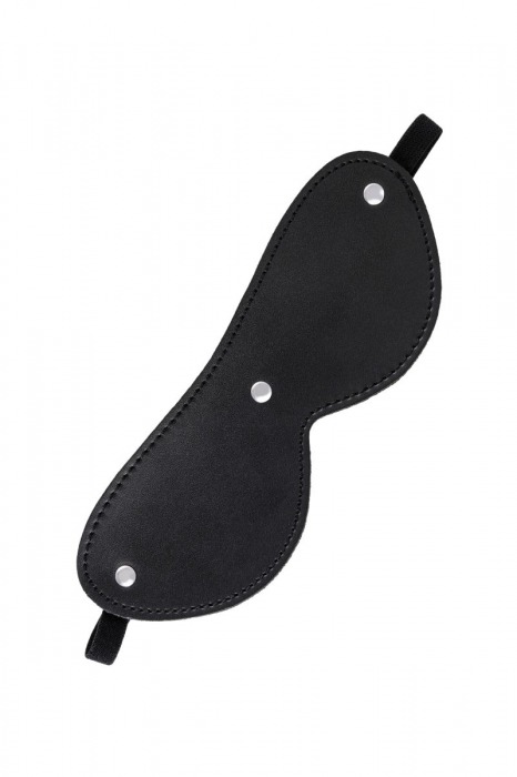 Черная кожаная маска Anonymo с мягким подкладом - ToyFa - купить с доставкой в Туле