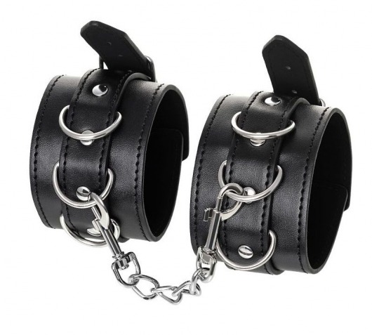 Черные оковы Anonymo из искусственной кожи - ToyFa - купить с доставкой в Туле