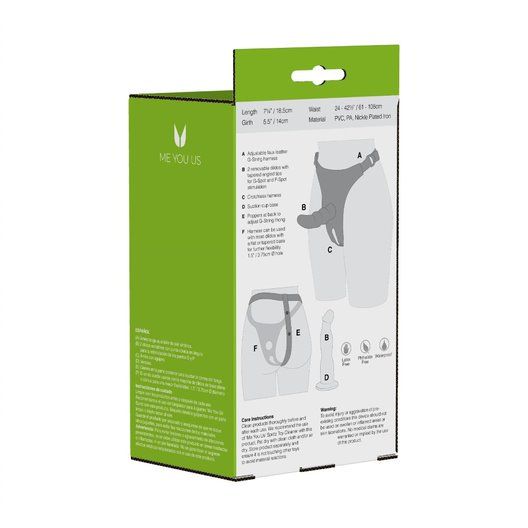 Страпон с 2 сменными насадками Double Tip Strap On - Me You Us - купить с доставкой в Туле