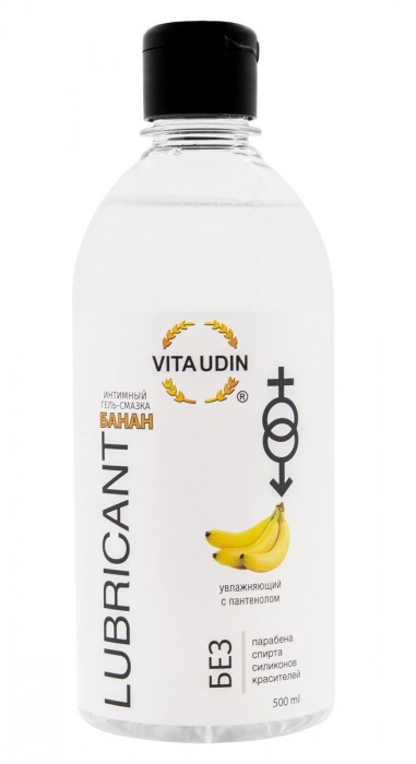Интимный гель-смазка на водной основе VITA UDIN с ароматом банана - 500 мл. - VITA UDIN - купить с доставкой в Туле
