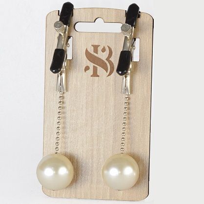 Зажимы на соски с бусинами под жемчуг Pearl - Sitabella - купить с доставкой в Туле