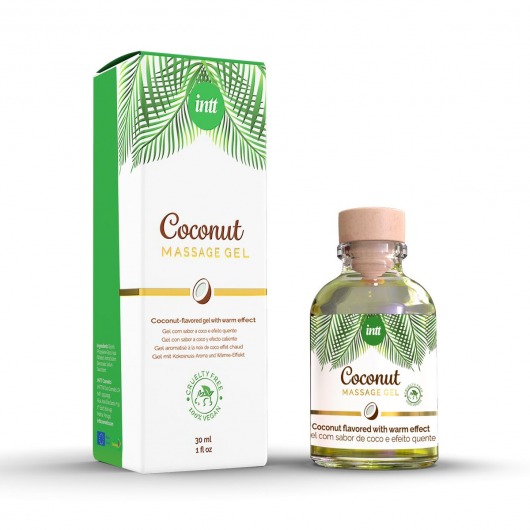 Массажный гель с ароматом кокоса Coconut - 30 мл. - INTT - купить с доставкой в Туле