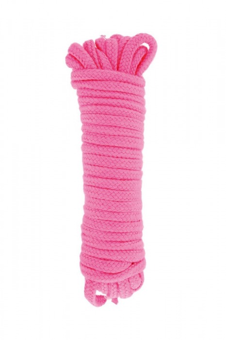 Розовая веревка для связывания Sweet Caress Rope - 10 метров - Sweet Caress - купить с доставкой в Туле