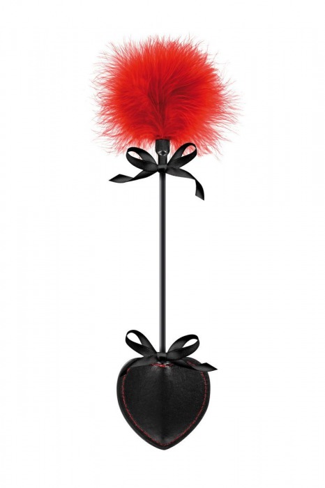 Стек с пуховкой Sweet Caress Feather Whip - 44 см. - Sweet Caress - купить с доставкой в Туле
