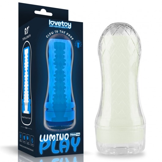 Светящийся в темноте мастурбатор Lumino Play Masturbator Ribbed - Lovetoy - в Туле купить с доставкой