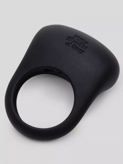Черное эрекционное виброкольцо Sensation Rechargeable Vibrating Love Ring - Fifty Shades of Grey - в Туле купить с доставкой