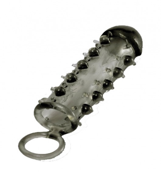Дымчатая стимулирующая насадка с закрытой головкой SAMURAI PENIS SLEEVE BLACK - 14,5 см. - NMC - в Туле купить с доставкой