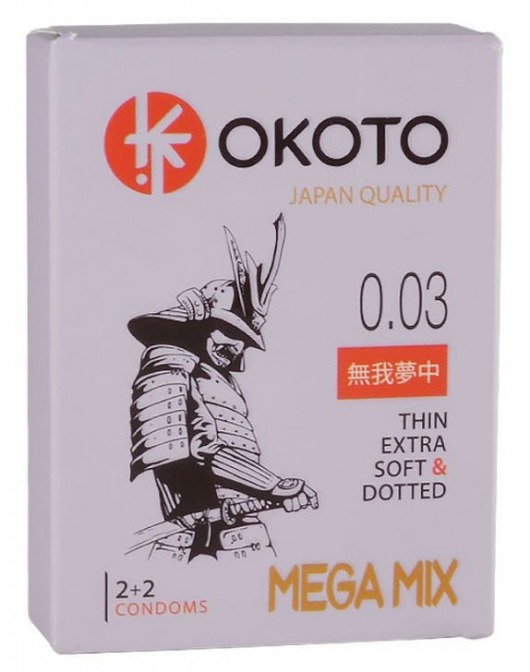 Набор из 4 презервативов OKOTO MegaMIX - Sitabella - купить с доставкой в Туле