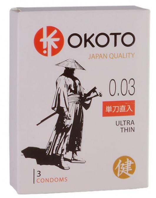 Ультратонкие презервативы OKOTO Ultra Thin - 3 шт. - Sitabella - купить с доставкой в Туле