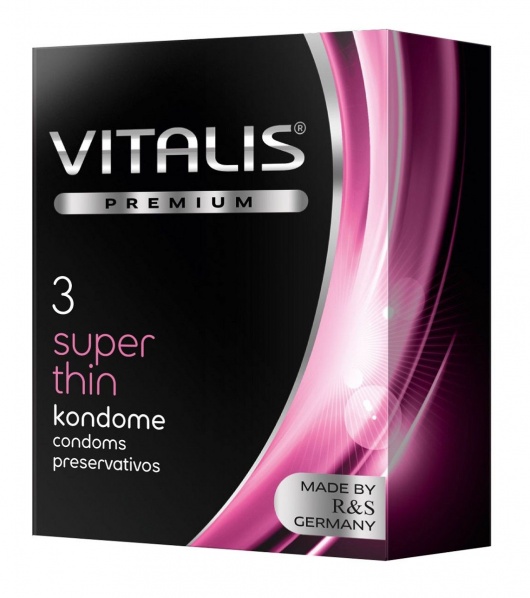 Ультратонкие презервативы VITALIS PREMIUM super thin - 3 шт. - Vitalis - купить с доставкой в Туле