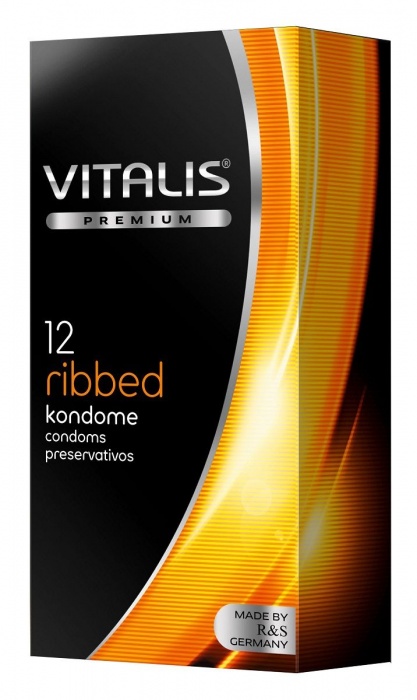 Ребристые презервативы VITALIS PREMIUM ribbed - 12 шт. - Vitalis - купить с доставкой в Туле