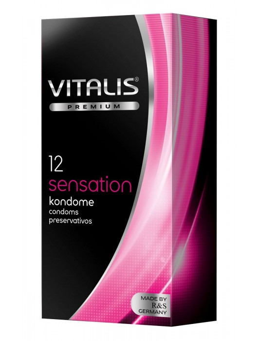 Презервативы VITALIS PREMIUM sensation с пупырышками и кольцами - 12 шт. - Vitalis - купить с доставкой в Туле