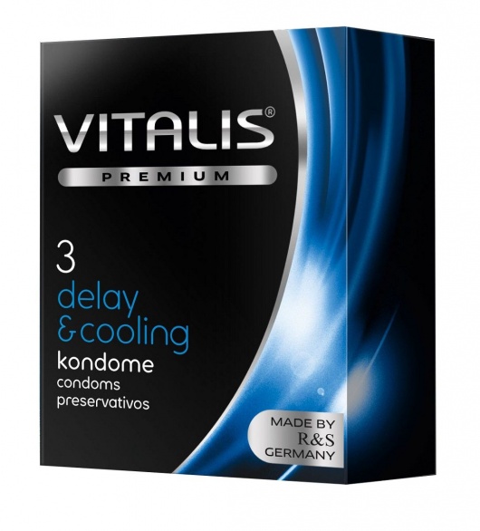 Презервативы VITALIS PREMIUM delay   cooling с охлаждающим эффектом - 3 шт. - Vitalis - купить с доставкой в Туле