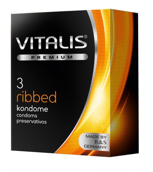 Ребристые презервативы VITALIS PREMIUM ribbed - 3 шт. - Vitalis - купить с доставкой в Туле
